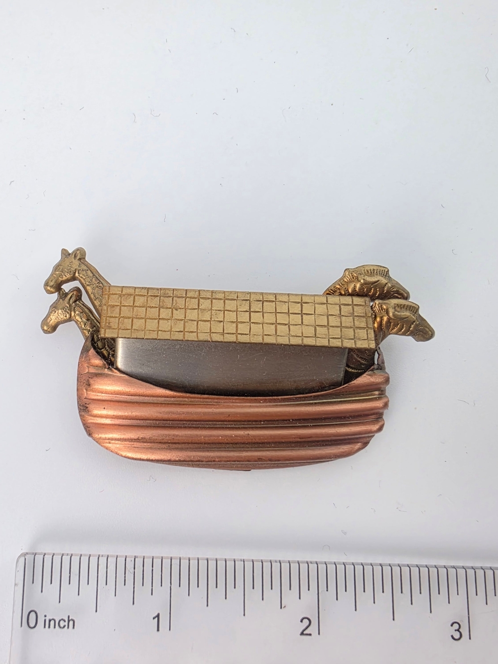 Vintage Noahs Ark Brooch - Gold & Copper Tones